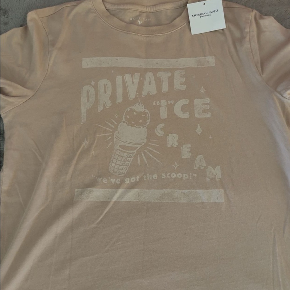 American Eagle Outfitters Kids Beige Ice Cream Tee